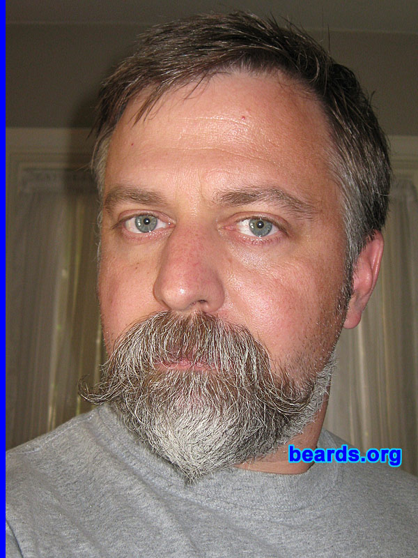 Mark
Bearded since: 1999.  I am a dedicated, permanent beard grower.

Comments:
I first grew a beard in my early twenties and liked the way it looked. I have had some form of facial hair most of my adult life.

How do I feel about my beard? I like the way I look and feel with a beard. The few brief times I have shaved it off, I have always regretted it and have grown it back soon after. The older I get, the more I like the color and texture. I have actually had a few people ask if I ever considered dying my hair and beard. I say that I have earned all my gray. I enjoy being an older guy and I wouldn't want to be young again for anything.
Keywords: goatee_mustache