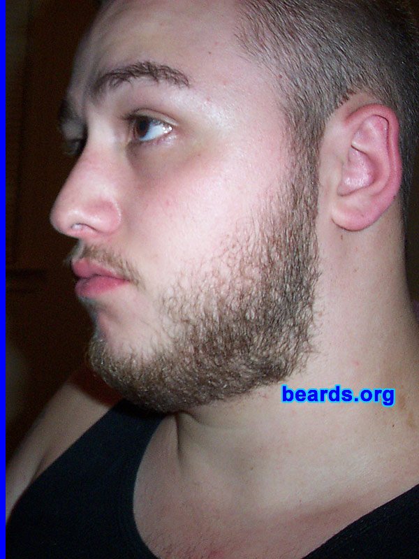Mike C.
Bearded since: 2005.  I am a dedicated, permanent beard grower.

Comments:
I grew my beard to express my individuality and because I've always been a fan of facial hair.

How do I feel about my beard?  I wish mine would thicken up now.  But I know once I get out of the Navy in four years, it will be a lot better.  But it's great for now because most of the guys my age that I know can't grow much facial hair.
Keywords: full_beard