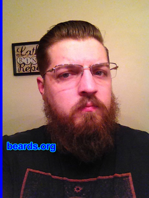 Verdun
Bearded since: 2013. I am a dedicated, permanent beard grower.

Comments:
Why did I grow my beard? I honestly have no reason why I grew my beard. I just one day woke up and said. "Nope, no more razors!" I love grooming and maintaining my face shield. I use many different oils in it to keep it soft and managed. I comb and brush it often. I love it!

How do I feel about my beard? I love my beard. Everyone's beard is unique and complex. Every man that is a beard grower wants that thick full beard, but not all of us are as privileged to have that.  So we learn to live what we are given. Many people compare me to the pro wrestler Daniel Bryan. He had an awesome beard, which in turn makes me feel great about my beard. Stay goat-faced my friends.
Keywords: full_beard