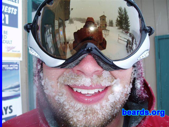 Kristopher
Bearded since: 2009 (every year I grow one).  I am an occasional or seasonal beard grower.

Comments:
My beard is seasonal. I grow it for the long Minnesota winters and ski season. I love having snow and ice hanging from my beard!

How do I feel about my beard? I love it. It's a beautiful thing.
Keywords: full_beard