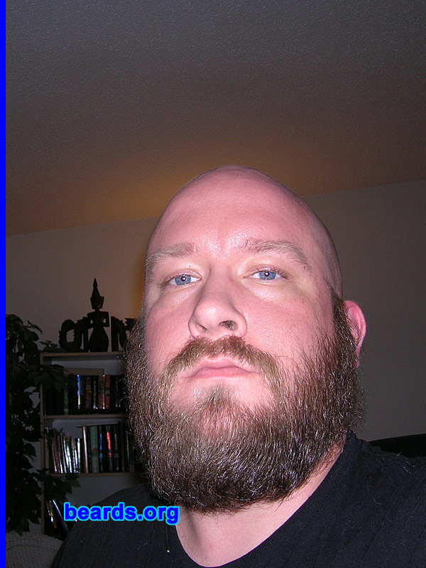 Michael B.
Bearded since: January 2009.  I am a dedicated, permanent beard grower.

Comments:
I grew my beard because I wanted to see if I could grow a full beard.

How do I feel about my beard? I love my beard. I have only trimmed my mustache. Everything else is as nature intended. I'm going to keep growing it for at least one year. I will remain bearded for the long years ahead.
Keywords: full_beard