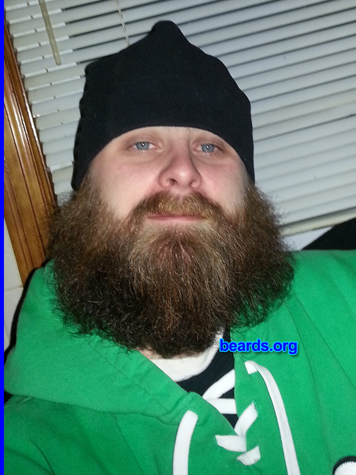 Shane B.
Bearded since: 2007. I am a dedicated, permanent beard grower.

Comments:
Why did I grow my beard? I believe if you are able to do something that not everyone has the chance or able to, you should. If I can make one person smile or laugh with my beard it's well worth it.

How do I feel about my beard? I feel fortunate that I am able to grow one. And I haven't cleaned shaved for that reason for over ten years. Whether it's trimmed up or full bore, I'll always have a beard.
Keywords: full_beard