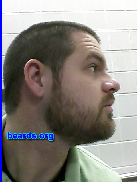 Brandon
Bearded since: 2003, on and off. I am an occasional or seasonal beard grower.

Comments:
I actually grew the beard to see how long I could grow it. I've had goatees, a chinstrap, and even a biker 'stache, but never kept them long. This time I'm growing it indefinitely, much to the annoyance of my wife.

How do I feel about my beard? I absolutely love the beard! It gives me a sense of strength and masculinity. Obviously, these things exist without the beard, but it sure does help!
Keywords: full_beard