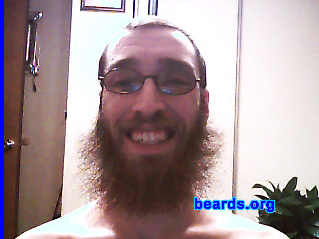 John B.
Bearded since: 2004.  I am a dedicated, permanent beard grower.

Comments:
I grew my beard because it is the biblical thing to do!

How do I feel about my beard?  It could be better, but it could also be worse!
Keywords: full_beard