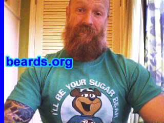 Lee
Bearded since: 2000. I am an experimental beard grower.

Comments:
I grew my beard because I like the way beards look on other people and I like the look on myself.

How do I feel about my beard? I love the feel of having a beard and I like the color it is.

I sometimes have a love/hate relationship with my beard. As it grows longer, I want to trim it. Once I trim it, I want it to be longer!

I have tried a few times to let it grow long. I have made it to four months a couple of times. 
Keywords: full_beard