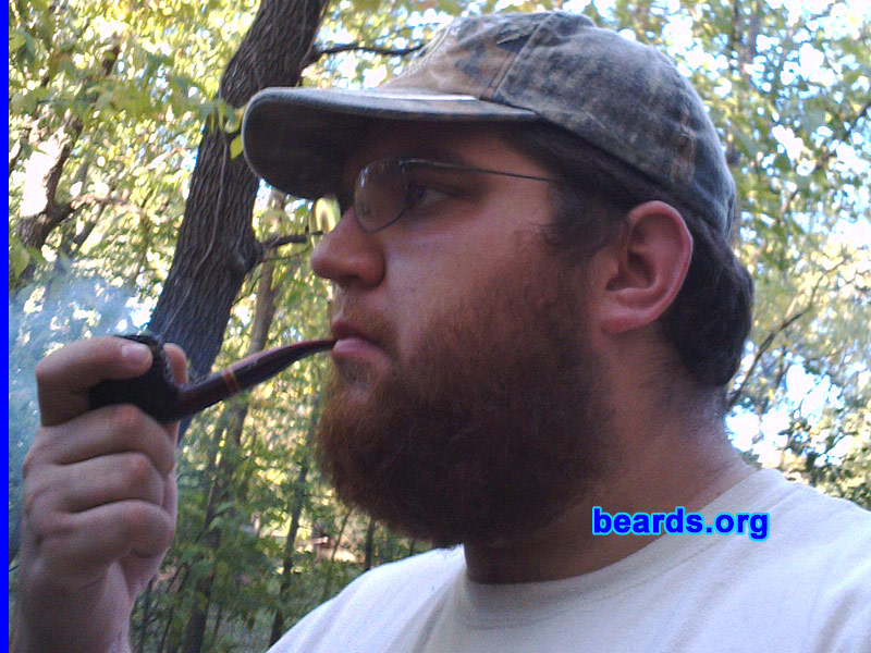 Mark
Bearded since:  2002.  I am a dedicated, permanent beard grower.

Comments:
I started growing it in high school just because nobody else could. It has stuck ever since.

How do I feel about my beard?  My beard is a part of me.  When my family thinks of me they also think of my beard, and how I never seem to get cold in the winter.
Keywords: full_beard