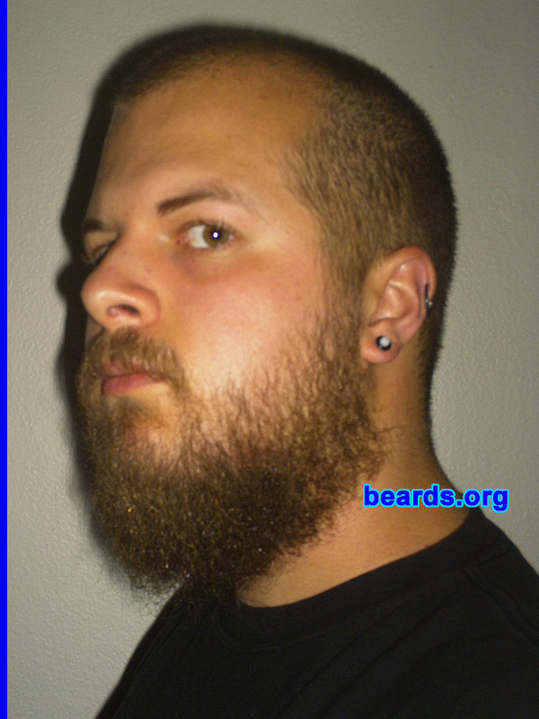 Nathaniel
Bearded since: 2007.  I am a dedicated, permanent beard grower.

Comments:
I wanted one for quite some time before I actually began growing my beard. Although it began rather thin in a few areas, I stuck it out and ended up with a satisfying result.

How do I feel about my beard?  All beards are different.  I appreciate my beard for what it is. Sure it has weak points but it also has its strong points. The longer my beard gets the better I shall feel about it.
Keywords: full_beard