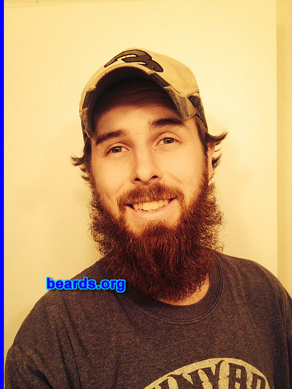 Wesley S.
Bearded since: 2001. I am a dedicated, permanent beard grower.

Comments:
Why did I grow my beard? I grow my beard mostly 'cause it's awesome!!! I keep a well groomed beard most of the time.  But during hunting season, it's all go no shave.

How do I feel about my beard? I feel pretty good about my beard.  It's healthy and getting longer and bushier by the day. But soon now, it might be trim time.  I put it off for as long as possible.  My wife loves my beard, just not unruly.
Keywords: full_beard