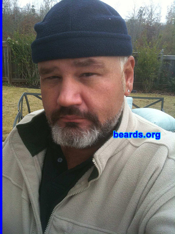 Michael A.
Bearded since: 1990.  I am a dedicated, permanent beard grower.

Comments:
I grew my beard because it seemed like the thing to do...

How do I feel about my beard? I love it. I have only shaved three times since I grew my beard.
Keywords: goatee_mustache extended_goatee
