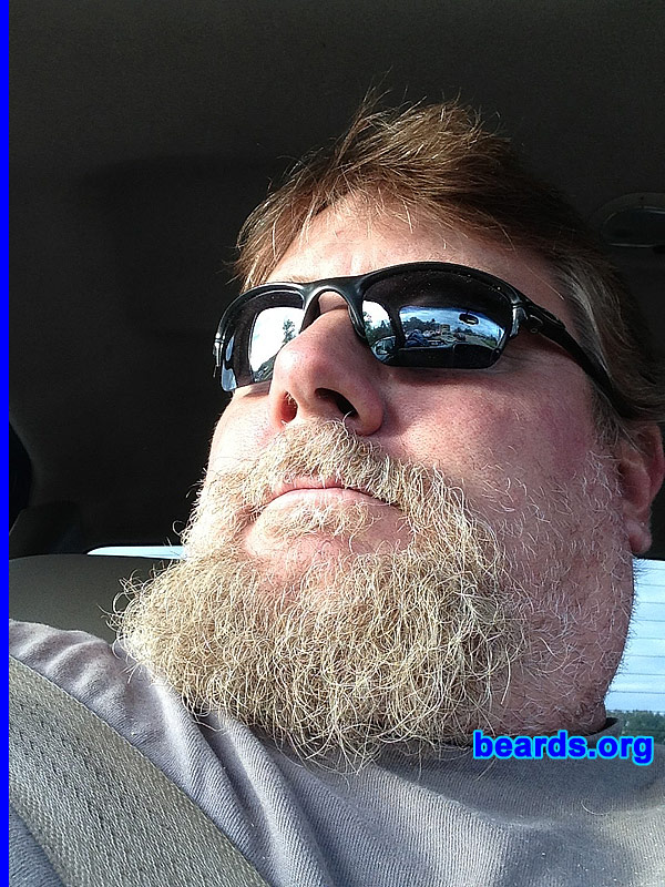 Mike R.
Bearded since: 2011. I am an occasional or seasonal beard grower.

Comments:
I grew my beard just to have a change of look. Plus , I think we need to change the stereotype about beards.

How do I feel about my beard? I'm satisfied with my beard. It's a little grayer these days, but the women in my life say its a distinguished look with the gray.
Keywords: goatee_mustache