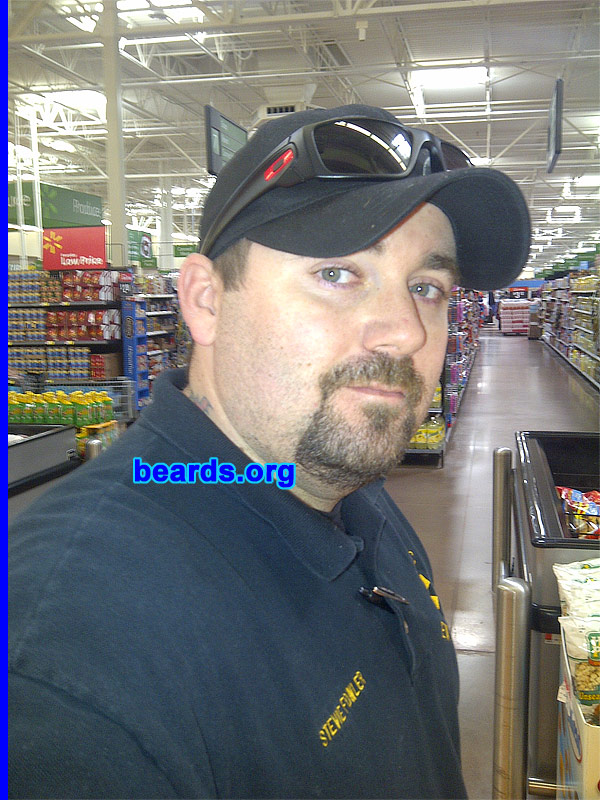 Stephen F.
Bearded since: 2007 -- goatee and mustache; 2012 --full beard. I am a dedicated, permanent beard grower.

Comments:
I've had a mustache and goatee forever, but I just decided to grow a full beard to look more my age.

How do I feel about my beard? I feel naked when I'm clean shaven.
Keywords: goatee_mustache