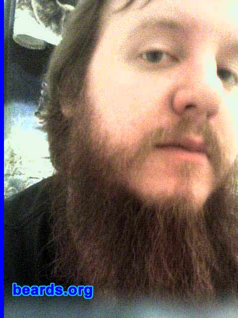 Ben
Bearded since: 2010. I am an experimental beard grower.

Comments:
I grew my beard for a friend that was entering the Air Force who had to shave his. Mine was dedicated to his loss.

How do I feel about my beard?  It's pretty kick-@ss. Just saying.
Keywords: full_beard