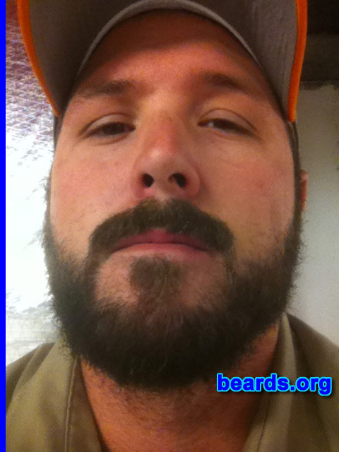 Brandon G.
Bearded since: 2006. I am a dedicated, permanent beard grower.

Comments:
Why did I grow my beard? Grew a beard because I've always thought that they were cool to grow. As far back as I can remember, growing up at age five and six, watching my granddaddy shave, I was fascinated by that and told myself that one day I'll be shaving and growing beards.  So the look and the thought of a young boy brought me to growing a beard.  It was just natural to me, I guess.  I had to have one.

How do I feel about my beard? I love it I couldn't see myself without one. I guess I would feel naked without one.  It's like leaving your wallet at the house our not wearing your wedding ring.  It would just feel not right to me not to have one.

Whether it's short in the spring and summer or thick in the fall and winter, I love my beard. I couldn't talk more about it. I love shaping it up, combing it, brushing it. I just love the feel of it and my wife loves it, too.  So that's a plus for me!
Keywords: full_beard