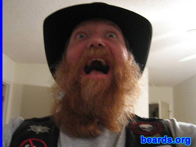 Dano
Bearded since: 1976.  I am a dedicated, permanent beard grower.

Comments:
This beard that I have now was grown because, when I broke my shoulder towards the end of 2005, I couldn't shave.  My dad has most always had a beard and I've had one on and off for years.  I've kept a beard several years at a time, then at times, I would grow it in the winter and shave it in the spring. I'll probably keep it this time since I'm involved in the Chariots Of Hope Motorcycle Ministry.

I like it a lot... It is perfect to fit in with the other bikers... A great conversation piece... My wife likes it and that is what matters most!
Keywords: full_beard