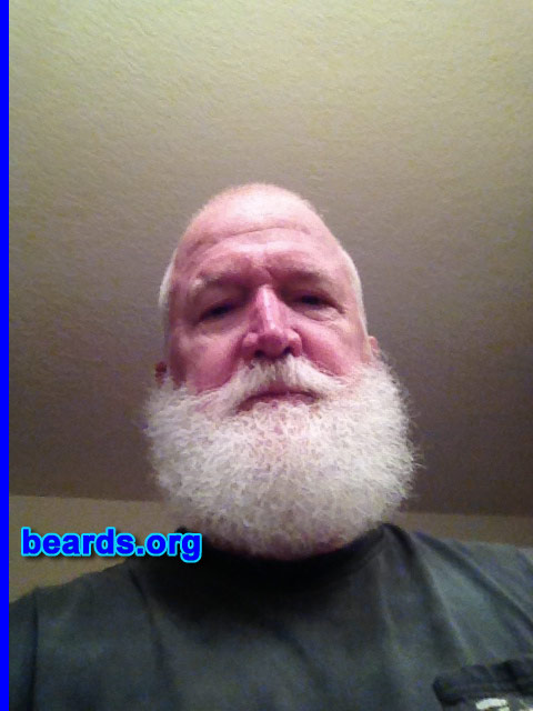 Don G.
Bearded since: always. I am a dedicated, permanent beard grower.

Comments:
Why did I grow my beard? Never really thought about growing in one form or another.

How do I feel about my beard? Used to be very red. Miss that. But glad it's ALL white if it's no longer going to be red.
Keywords: full_beard