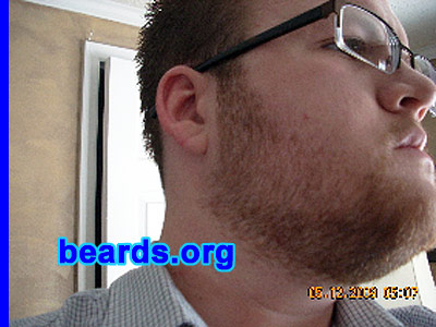 Justin M.
Bearded since: 2008. I am a dedicated, permanent beard grower.

Comments:
I grew my beard out for a play. But after I grew it, men everywhere treated me differently. I gained more respect. Plus it makes me look older. And since I am artistic, it's always requiring creativity.

How do I feel about my beard? I LOVE IT. 
Keywords: stubble full_beard