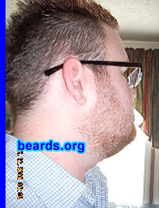 Justin M.
Bearded since: 2008. I am a dedicated, permanent beard grower.

Comments:
I grew my beard out for a play. But after I grew it, men everywhere treated me differently. I gained more respect. Plus it makes me look older. And since I am artistic, it's always requiring creativity.

How do I feel about my beard? I LOVE IT. 
Keywords: stubble full_beard