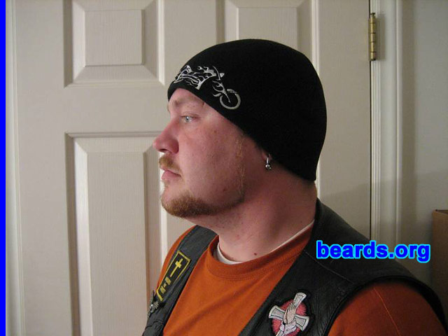 Matt
Bearded since: 1999.  I am a dedicated, permanent beard grower.

Comments:
I grew my beard because I wanted to be like my dad.

I love it.  It is part of me and I'm in the Chariots Of Hope Motorcycle Ministry of Marshville, NC.
Keywords: full_beard