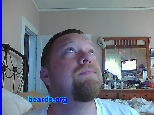 Ron
Bearded since: 1990. I am a dedicated, permanent beard grower.

Comments:
I grew a beard because it looked cool in high school. My wife, whom I dated in high school, liked it as well.

How do I feel about my beard? LOVE it. I'm thinking of growing it a little longer.
Keywords: goatee_mustache