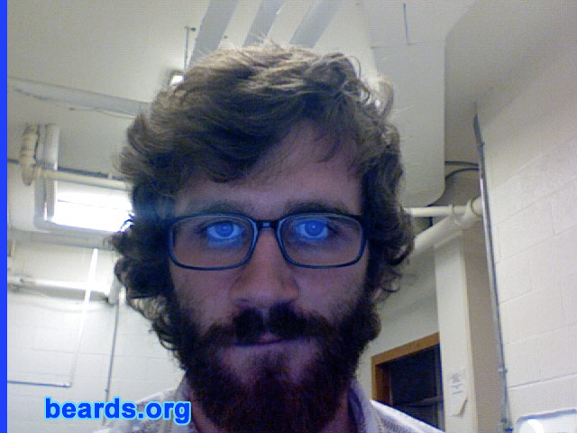 Kyle
Bearded since: 2007.  I am an experimental beard grower.

Comments:
It started because I was just too lazy to shave and then I liked it more and more.  Also, indie chicks totally love beards.

How do I feel about my beard?  I love the big fella.
Keywords: full_beard