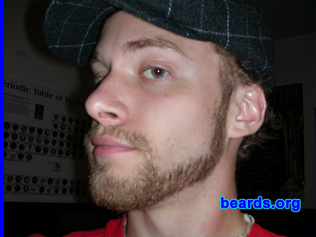 Robert Gray
Bearded since: 2004.  I am an experimental beard grower.

Comments:
I started because I was at college and I could. I started with a chin strap and then moved onto a full beard. I also like to rock out some mutton chops every now and again.

I like it a lot.
Keywords: full_beard