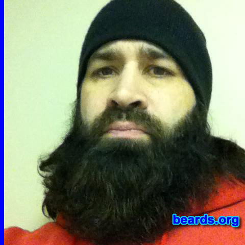 Jay H.
Bearded since: 2012. I am an experimental beard grower.

Comments:
Why did I grow my beard? Believe it or not, my wife has been bugging me for years. I finally just gave in. She now is encouraging me to grow it out for as long as I can.

How do I feel about my beard? I like it and get a lot of compliments on it, however, I'm not found of brushing out the knots after riding my motorcycle. I'm just now learning how to properly take care of it because the first time I grew it out, I did everything wrong.
Keywords: full_beard