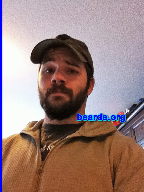 Ryan H.
Bearded since: 2012. I am a dedicated, permanent beard grower.

Comments:
Why did I grow my beard? After shaving every day for for years in the Army, my face needed a break.  So I started to only shave about once a month. Once I got used to the scratchiness of it, I decided to keep it for good. With my current growth, I haven't trimmed the bulk of it. I do prefer a clean neck line and, for the sake of my wife kissing me, I do keep my mustache cleaned up.

How do I feel about my beard? I love my beard. It's part of me now. I love getting compliments on it and have been told that a few people I see on a regular basis have beard envy on me.
Keywords: full_beard