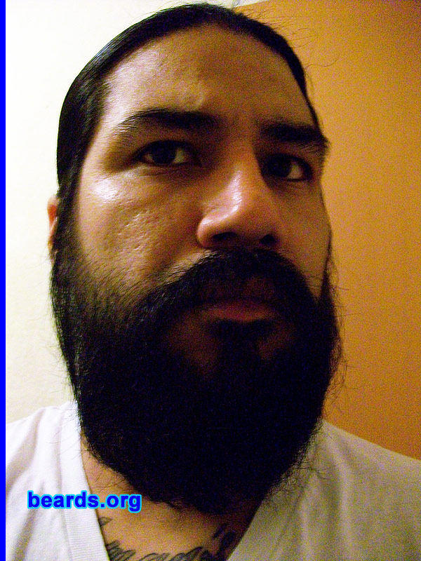Byron
Bearded since: 2011. I am a dedicated, permanent beard grower.

Comments:
Why did I grow my beard? Always had a beard.  Just recently decided to see how far I could take it and have NO intentions of stopping.

How do I feel about my beard? It defines me.
Keywords: full_beard