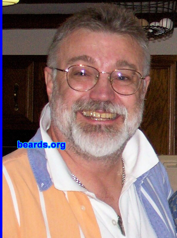 Drew T.
Bearded since: 1995.  I am a dedicated, permanent beard grower.

Comments:
I started out as an experimental beard grower in college during the '70s, as I'm sure many of us have, with an artsy Van Dyke (I was an "actor", don't ya know!!).  The fad came and went. I then graduated to seasonal grower when I found that having a beard in the winter saved my face from the terminal "chapped face" of my dry skin... I finally graduated to permanent beard owner during the mid-80's.

How do I feel about my beard? I like it; it saves time getting ready in the AM, saves on the amount of moisturizer after washing my face, and makes me look like a college professor! (I'm not, LOL!) 
Keywords: full_beard