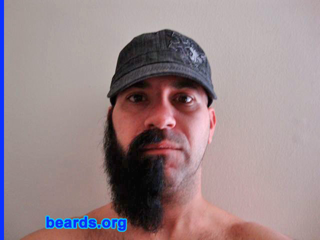 Enzo
I am an occasional or seasonal beard grower.

Comments:
This year is different from years prior. Let the beard grow five months without a trim. Then took half off before shaving it all.

How do I feel about my beard? GOOD!
Keywords: creative