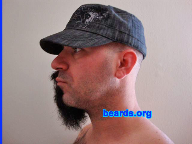 Enzo
I am an occasional or seasonal beard grower.

Comments:
This year is different from years prior. Let the beard grow five months without a trim. Then took half off before shaving it all.

How do I feel about my beard? GOOD!
Keywords: creative
