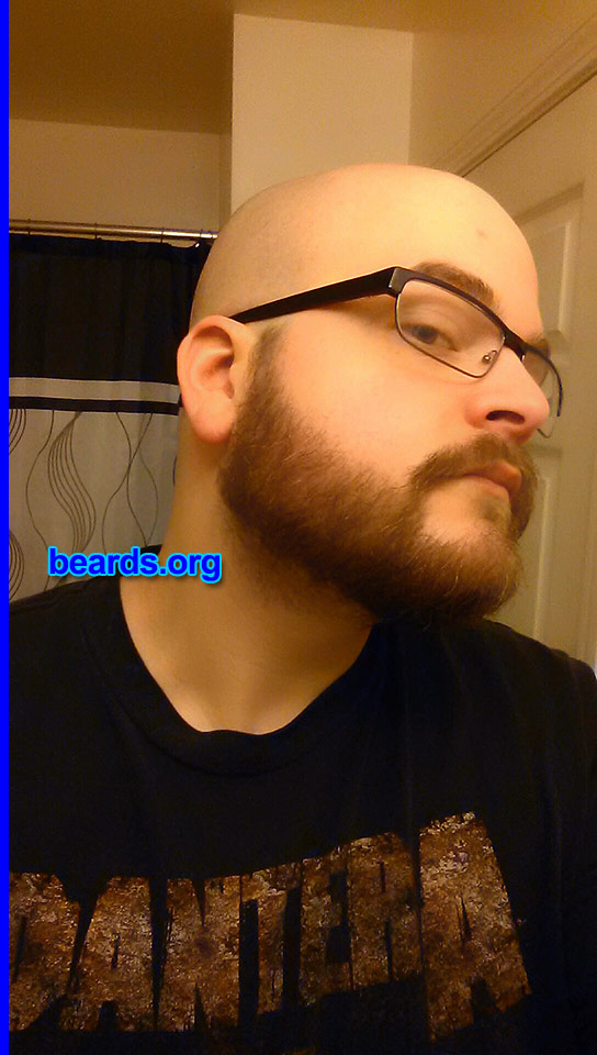 Justin
Bearded since: 2013. I am a dedicated, permanent beard grower.

Comments:
Why did I grow my beard? I've always had a goatee but I felt it was finally time to grow the whole thing.  I'm losing it on my head.  So I might as well grow it on my face!
Keywords: full_beard