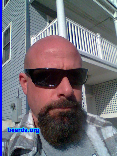 Louie
Bearded since: September 2011. I am an occasional or seasonal beard grower.

Comments:
I've always messed aroung growing beards and goatees.  Can't remeber the last time I didn't have some type of facial hair but this is the first time I have gone four months without trimming (other than mustache).  Don't know how long I am going to let it go.  It's pretty much a day-to-day thing.  But I have to admit the longer it gets, the more it's turning into a challenge to see how long I can grow it. Feel like I would like to neaten it up by trimming.  But I'm afraid I will cut something wrong and ruin four months of work.  If anyone could pass along trimming tips they would be greatly appreciated.

How do I feel about my beard? I like it.  But sometimes its unruly behavior annoys me.
Keywords: goatee_mustache