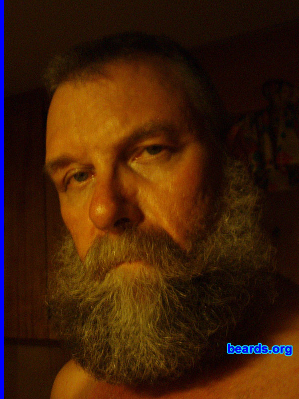 Bill
Bearded since: 1980.  I am a dedicated, permanent beard grower.

Comments:
I hate shaving.  And since I have a fairly thick beard, I thought I may as well flaunt it. Beards have always been associated with masculinity and maturity...qualities that people who know me have said I possess. I always thought others looked good with a beard, and was glad nature blessed me with a thick one.

How do I feel about my beard?  I am pleased that I am able to grow a full beard. Though I have experimented with different styles over the years, I am trying for length as well as volume right now. A beard can hide a whole lot of homely!  :insert chuckle:
Keywords: full_beard