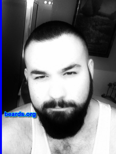 John S.
Bearded since: 2001. I am a dedicated, permanent beard grower.

Comments:
Why did I grow my beard? It's a family thing. Never seen my dad's face naked.

How do I feel about my beard? It works its charm and keeps my face warm at the same time!
Keywords: full_beard
