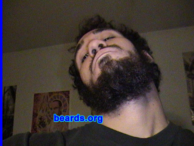 Mario
Bearded since: 2010.  I am an occasional or seasonal beard grower.

Comments:
I grew my beard because I wanted to try it out since I finally can.

How do I feel about my beard? I like it, kind of curly, thin.
Keywords: full_beard