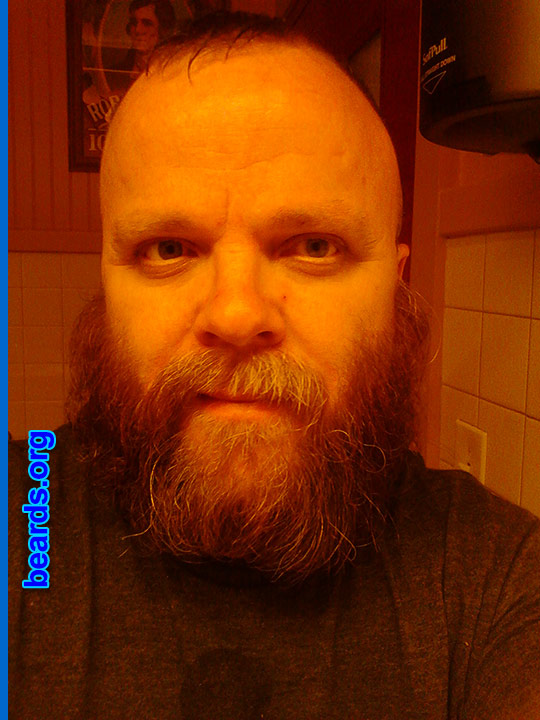 David
Bearded since: 1995. I am a dedicated, permanent beard grower.

Comments:
Why did I grow my beard? Started with a goatee because I thought it would make me look more distinguished. Then came the full beard because I got tired of shaving the rest of my face.

How do I feel about my beard? I love it! I thinks it's a great look for me!
Keywords: full_beard