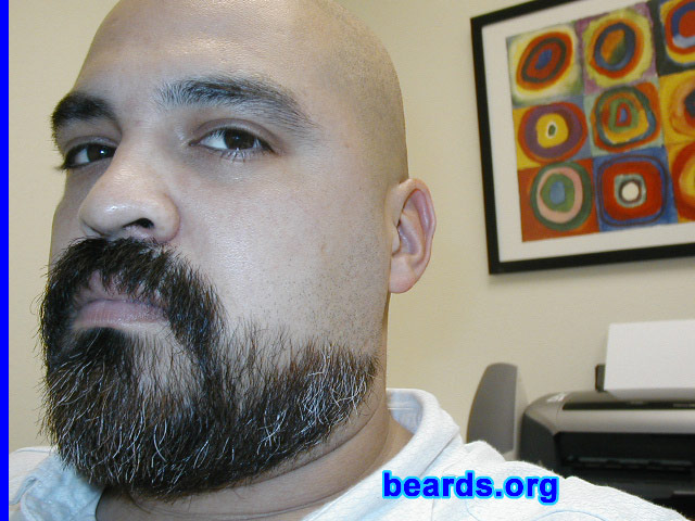 Edward
Bearded since: 1994.  I am a dedicated, permanent beard grower.

Comments:
I grew my beard because I love the way it looks and feels.

I like it.
Keywords: goatee_mustache