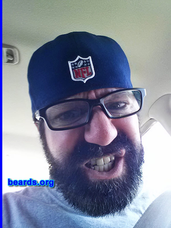 Joe D.
Bearded since: 2013. I am an experimental beard grower.

Comments:
Why did I grow my beard? Never had one and thought I would give it a shot.

How do I feel about my beard? I'm digging it. It's only been about a month or so.
Keywords: full_beard