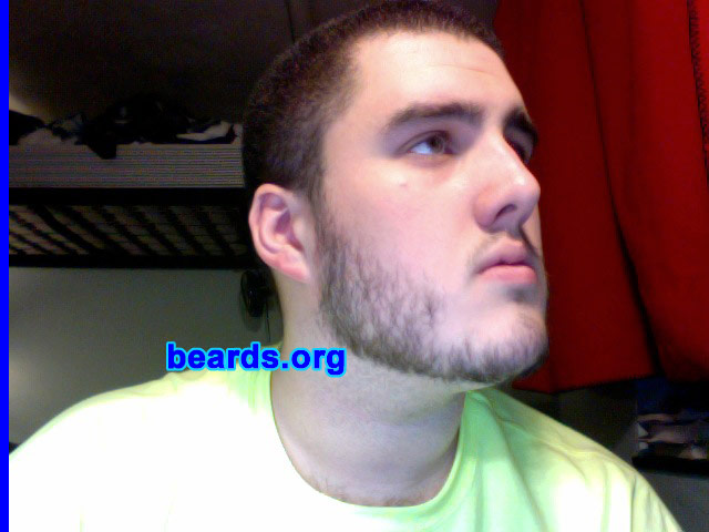 Bryan
Bearded since: 2012. I am an experimental beard grower.

Comments:
I grew my beard because I wanted to find out what I looked like and I quite enjoy it! I'm letting it come in as thick as I can.

How do I feel about my beard? I like it. I want it to be thicker.  But that's just a matter of time. 
Keywords: full_beard