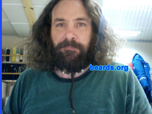 Bernard M.
Bearded since: 2001. I am a dedicated, permanent beard grower.

Comments:
I have always had some sort of facial hair. Once I finished my tour with the US Navy, I no longer had to shave daily. I experimented with different styles over the last fifteen years.

How do I feel about my beard? I love it and always tug on it.
Keywords: full_beard
