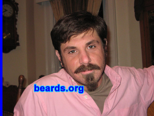 Gabriel
Bearded since: 2007.  I am an experimental beard grower.

Comments:
I grew my beard because I wanted to look like my father and my uncles.

How do I feel about my beard?  I am okay with it.
Keywords: chin_strip goatee_only mustache