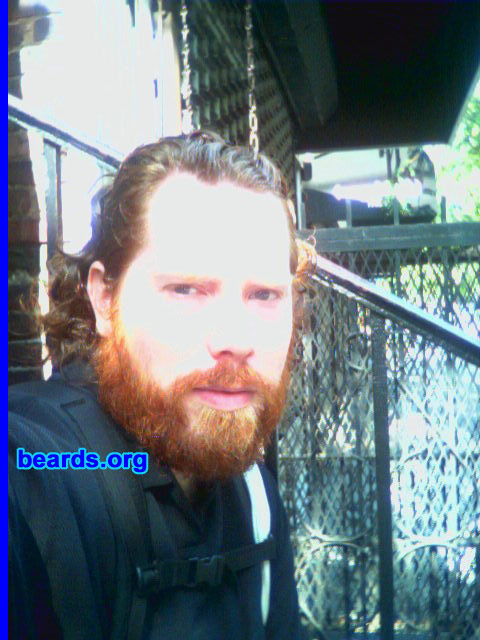 Gavin
Bearded since: 1992.  I am a dedicated, permanent beard grower.

Comments:
I grew my beard at first because I could.  I was fourteen and could grow a goatee.  I liked it and kept it through high school.  Sometime in college I let it fill out and haven't looked back.  I've tried various styles through the years and have had to be clean-shaven for some extended periods, but I will always consider "bearded" my best and primary look.

How do I feel about my beard?  I've grown as attached to my beard as it is to me.
Keywords: full_beard