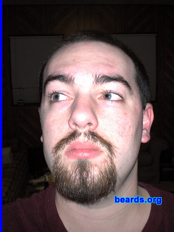 James
Bearded since: 2003.  I am a dedicated, permanent beard grower.

Comments:
I grew my beard because a girl said I'd look good with a goatee.

How do I feel about my beard?  I like it.
Keywords: goatee_mustache