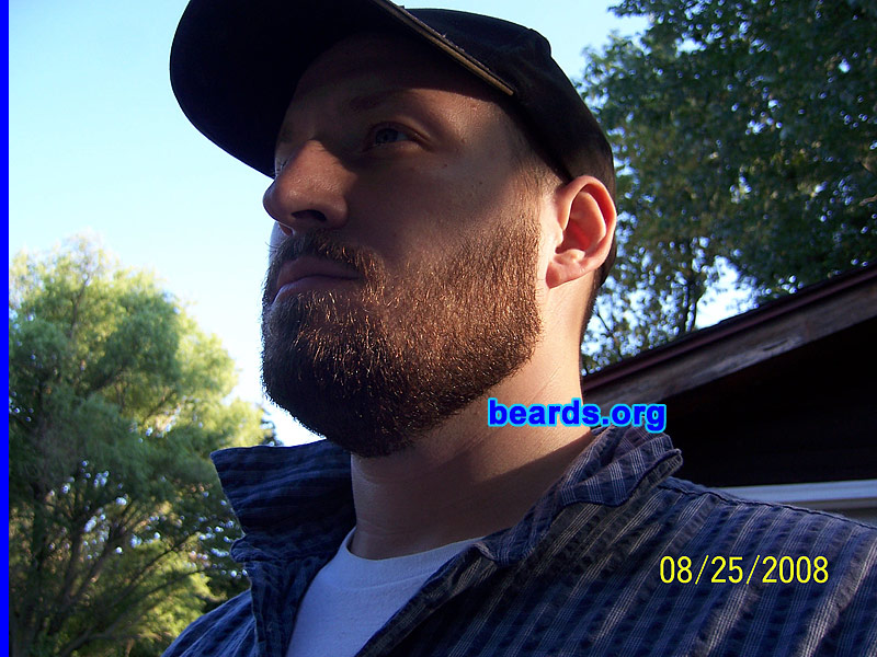 James
Bearded since: 2008.  I am an experimental beard grower.

Comments:
I've always wanted to grow a beard, but the type of work I'm in frowned on it.

How do I feel about my beard?  I really like it. It was hard to get used to but it's finally growing on me (literally ;o).
Keywords: full_beard