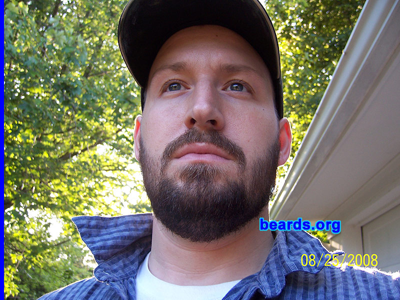 James
Bearded since: 2008. I am an experimental beard grower.

Comments:
I've always wanted to grow a beard, but the type of work I'm in frowned on it.

How do I feel about my beard? I really like it. It was hard to get used to but it's finally growing on me (literally ;o). 
Keywords: full_beard