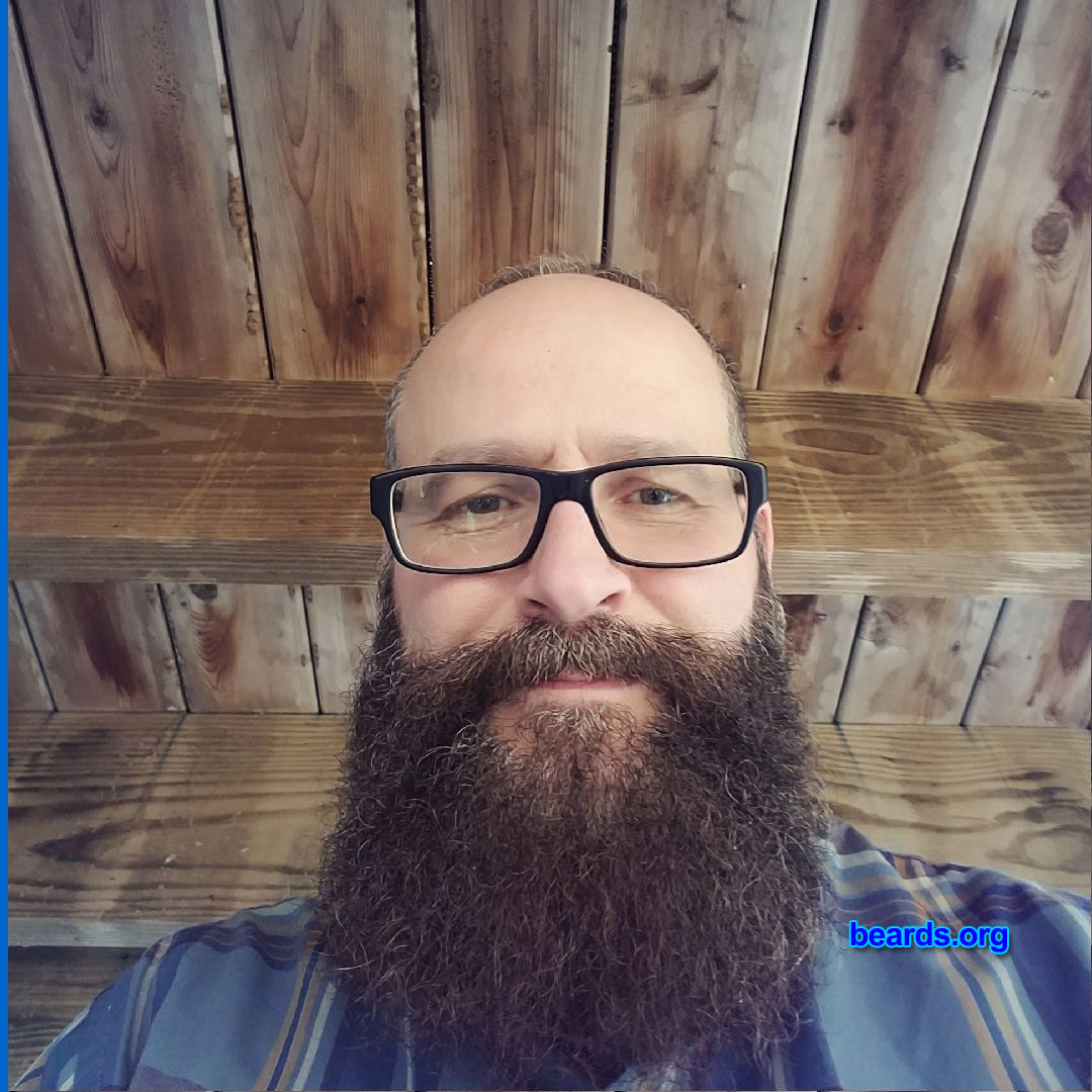 Mark
Bearded since: May 2015. I am an dedicated, permanent beard grower.

Comments:
Why did I grow my beard? Always wanted to...this time stayed dedicated to growing and keeping up with it.

How do I feel about my beard? Love my beard. Gives me confidence.
Keywords: full_beard