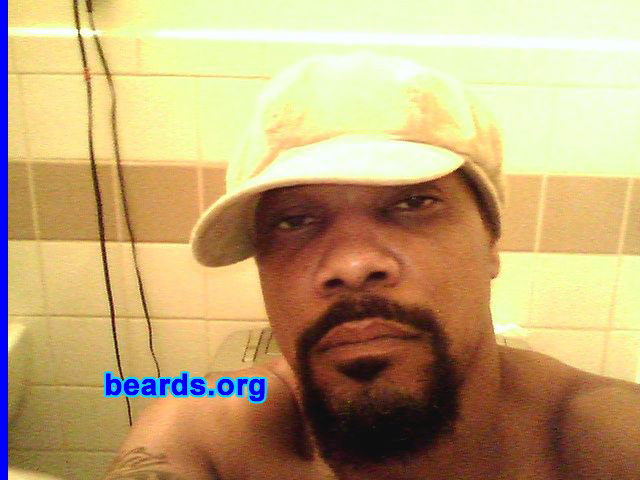 Rodney Jenkins
Bearded since: 2006.  I am a dedicated, permanent beard grower.

Comments:
I grew my beard because I think it is majestic and honorable.  A lot of the warriors before guns wore beards and there are some intellectuals that wear them as well.  If you can't cheat 'em,  join 'em!

I hope it grows thick and long  It's work to maintain it.  But still, it's all worth it.
Keywords: goatee_mustache