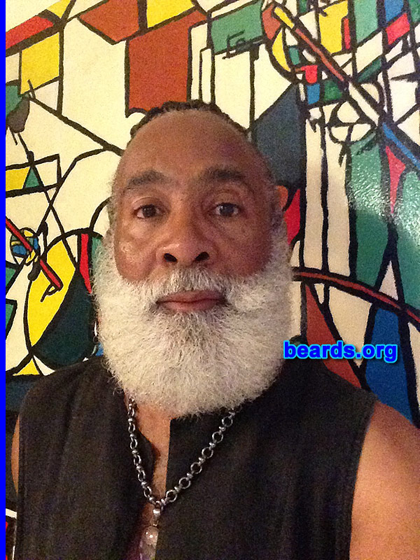 Reginald D.
Bearded since: March 2013. I am a dedicated, permanent beard grower.

Comments:
Why did I grow my beard? It's time to come alive with my glory.

How do I feel about my beard? I love it immensely. I will be now a permanent beard grower.  Look out, Santa Claus. :)
Keywords: full_beard