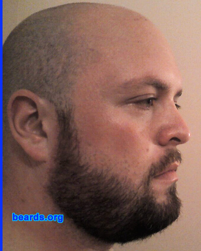 Shaun
Bearded since: 2009.  I am an experimental beard grower.

Comments:
I grew my beard originally just to grow a goatee. But I wanted to let it grow before I decided where to define the edges.  And in the process, I changed my mind and decided to go for a full beard.

How do I feel about my beard?  So far I'm pretty happy with it.  This photo is at thirty days. I wish it were a little thicker on my cheeks.  But overall I think it is coming in fairly evenly.
Keywords: full_beard